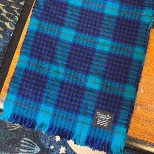Christian Dior Blue & Teal Plaid scarf